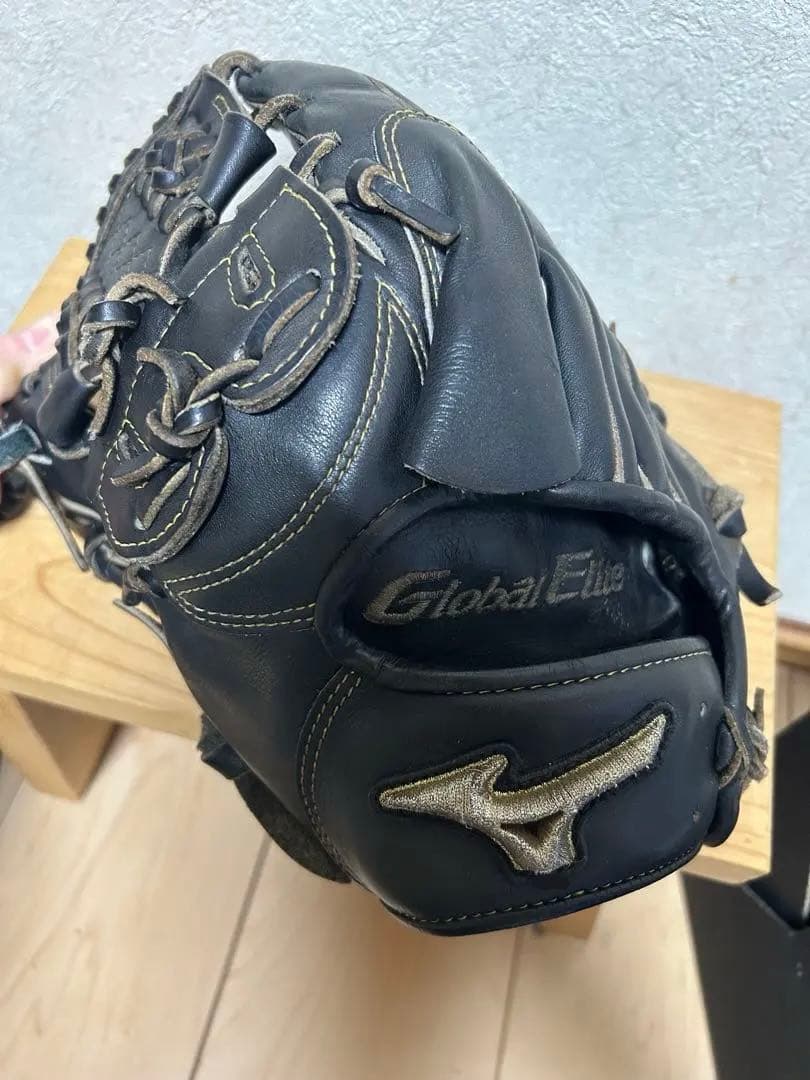 ミズノ　グローバルエリート　硬式　投手用　ピッチャー　左　投手　袋付き