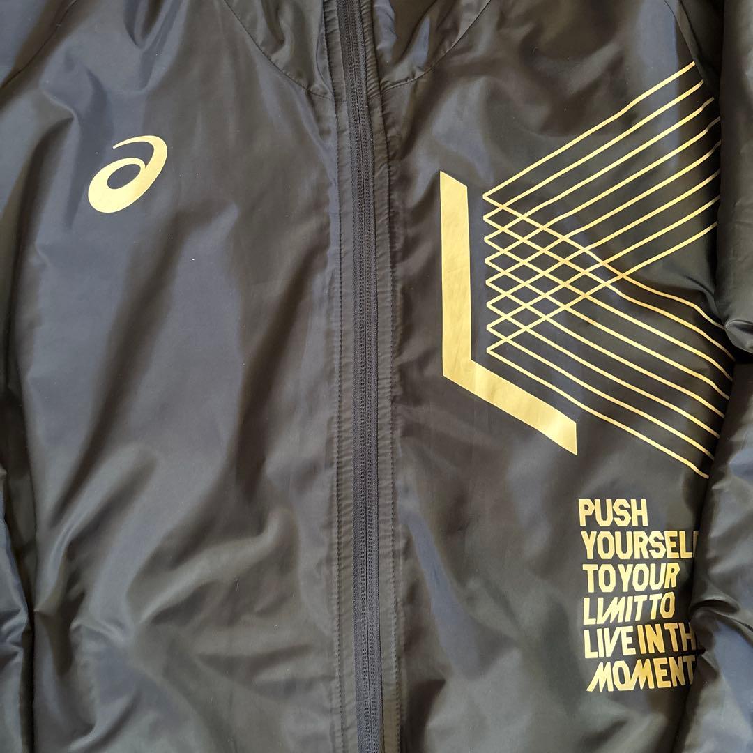 asics limo ネイビー ウインドブレーカー上下セット　ＸＬ