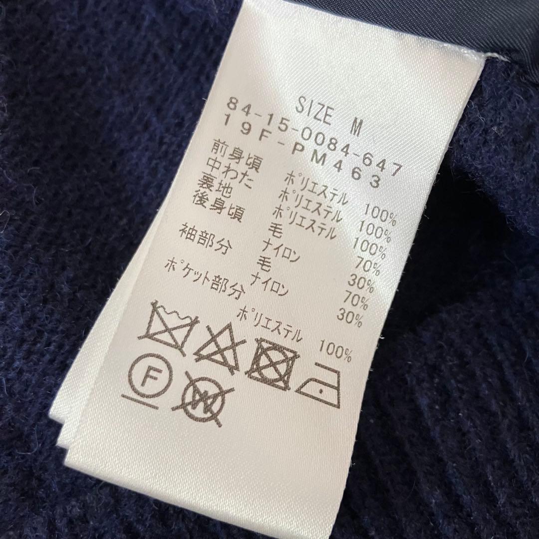 BEAMS GOLF ニット切り替え 中綿入りジャケット/M/ブルゾン
