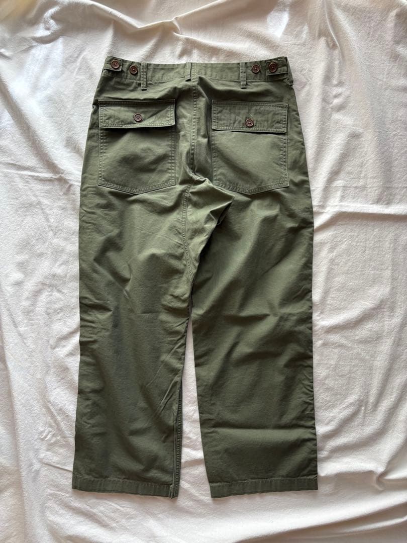 YAECA ヤエカ カーゴパンツ オリーブ色 ポケット付き M