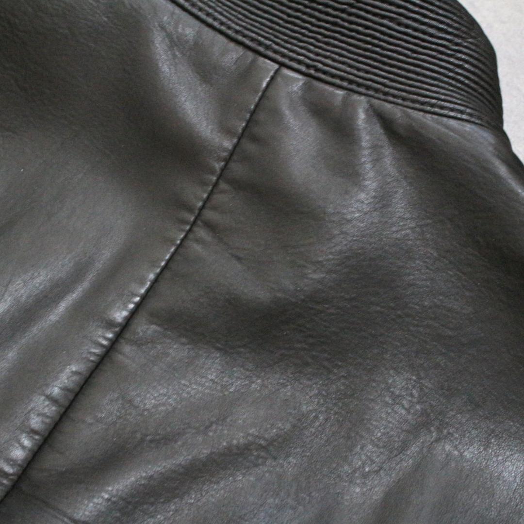 ARMANI COLLEZIONI レザージャケット 黒 50 XL シングル
