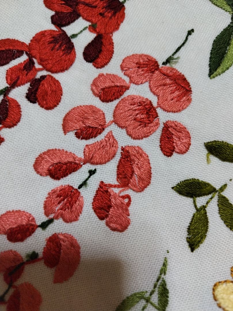 ドイツで購入の花柄刺繍テーブルクロス、ベルギーのレースのコースターなどまとめ売り