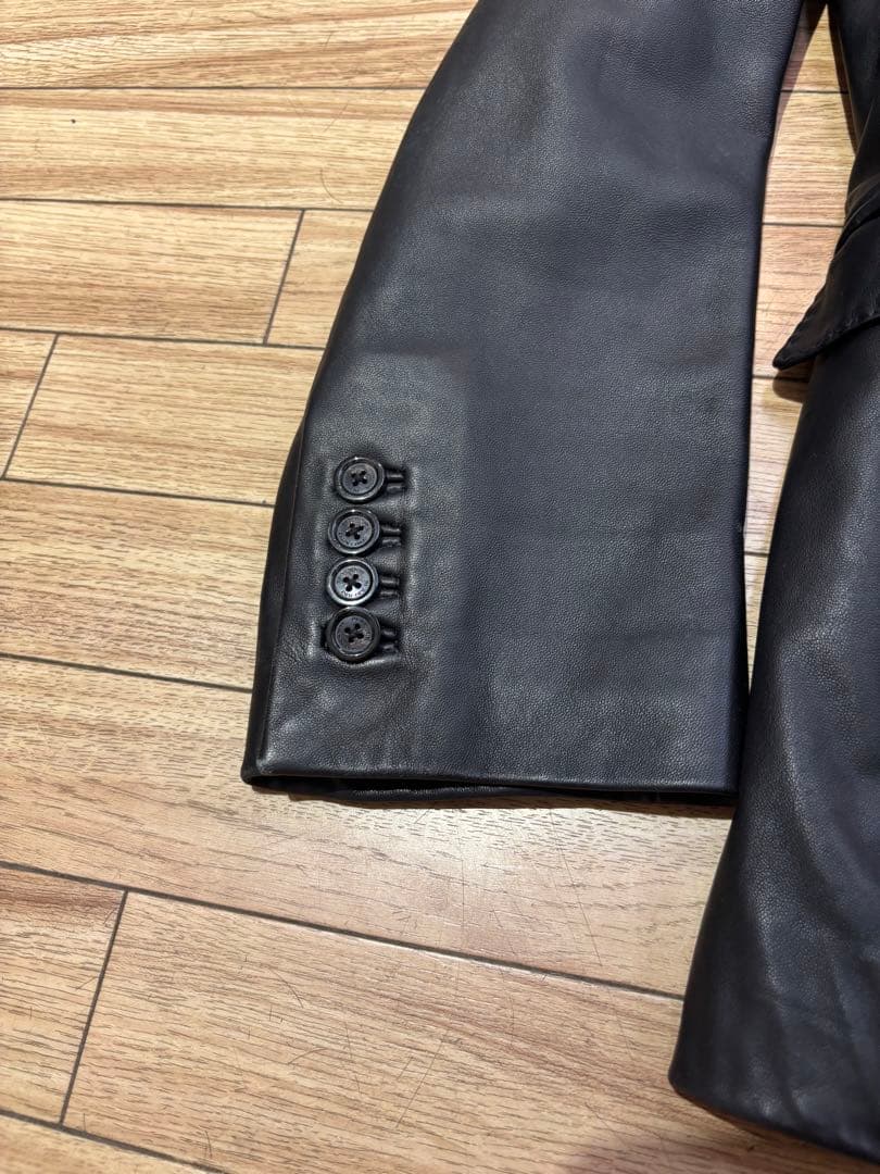 ブラックラムレザーブルゾン