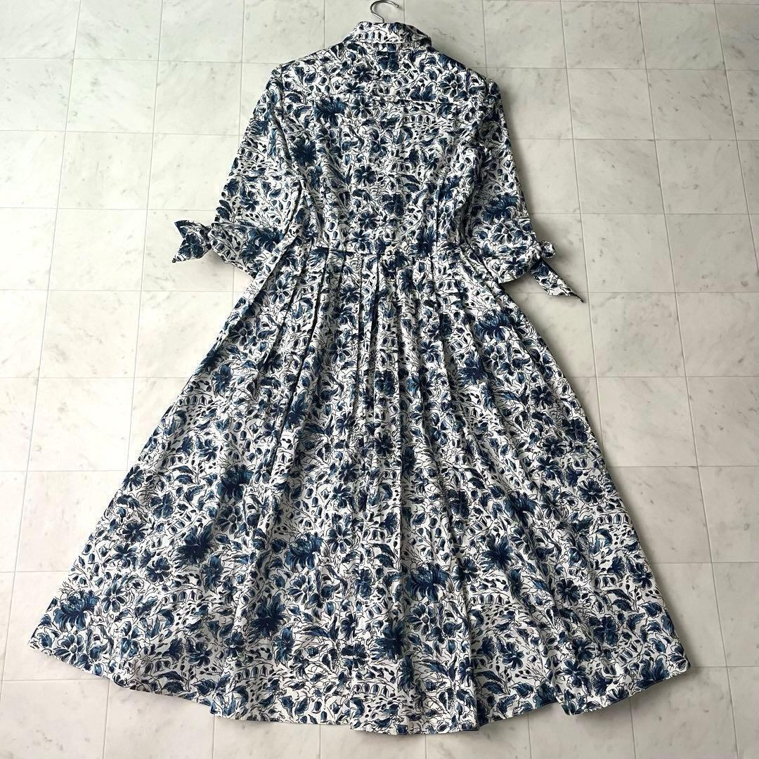 美品♡近年モデル✨ プラダ マキシ丈 ワンピース ギャザー 花柄 36S