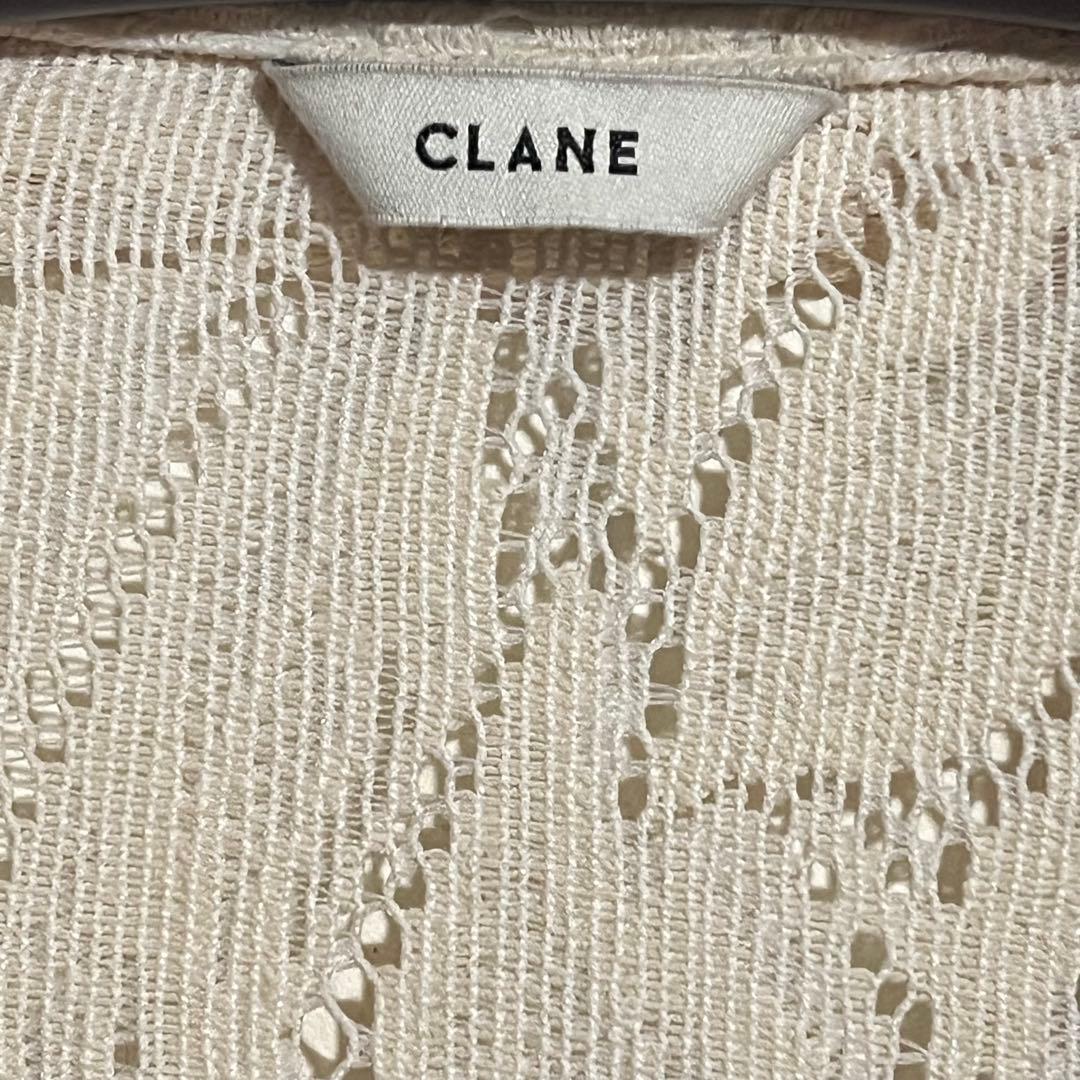 clane CURTAIN LACE SLIT SHIRT アイボリー 2