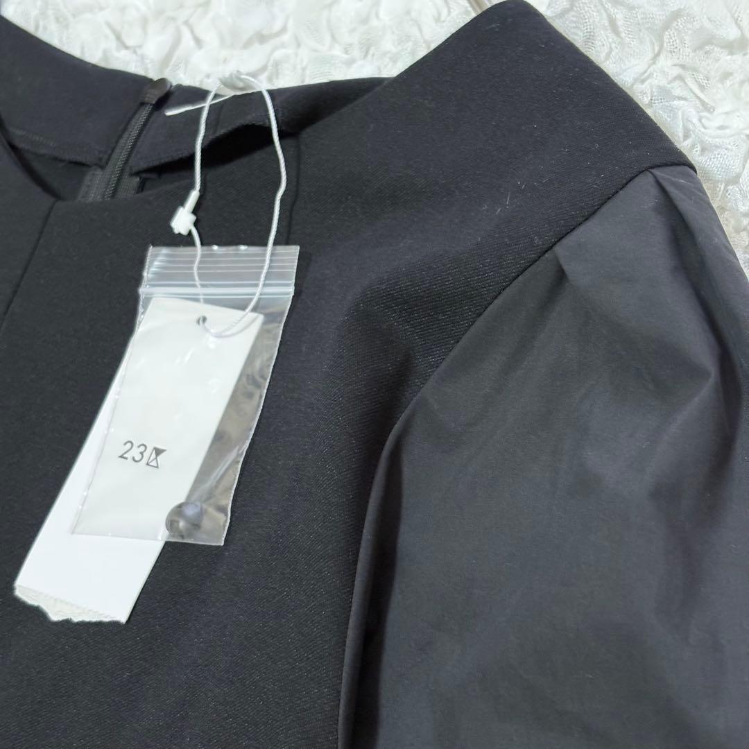 タグ付新品✨23区　シンプル　ブラック　ロング　フレア　ワンピース　ペチコート付