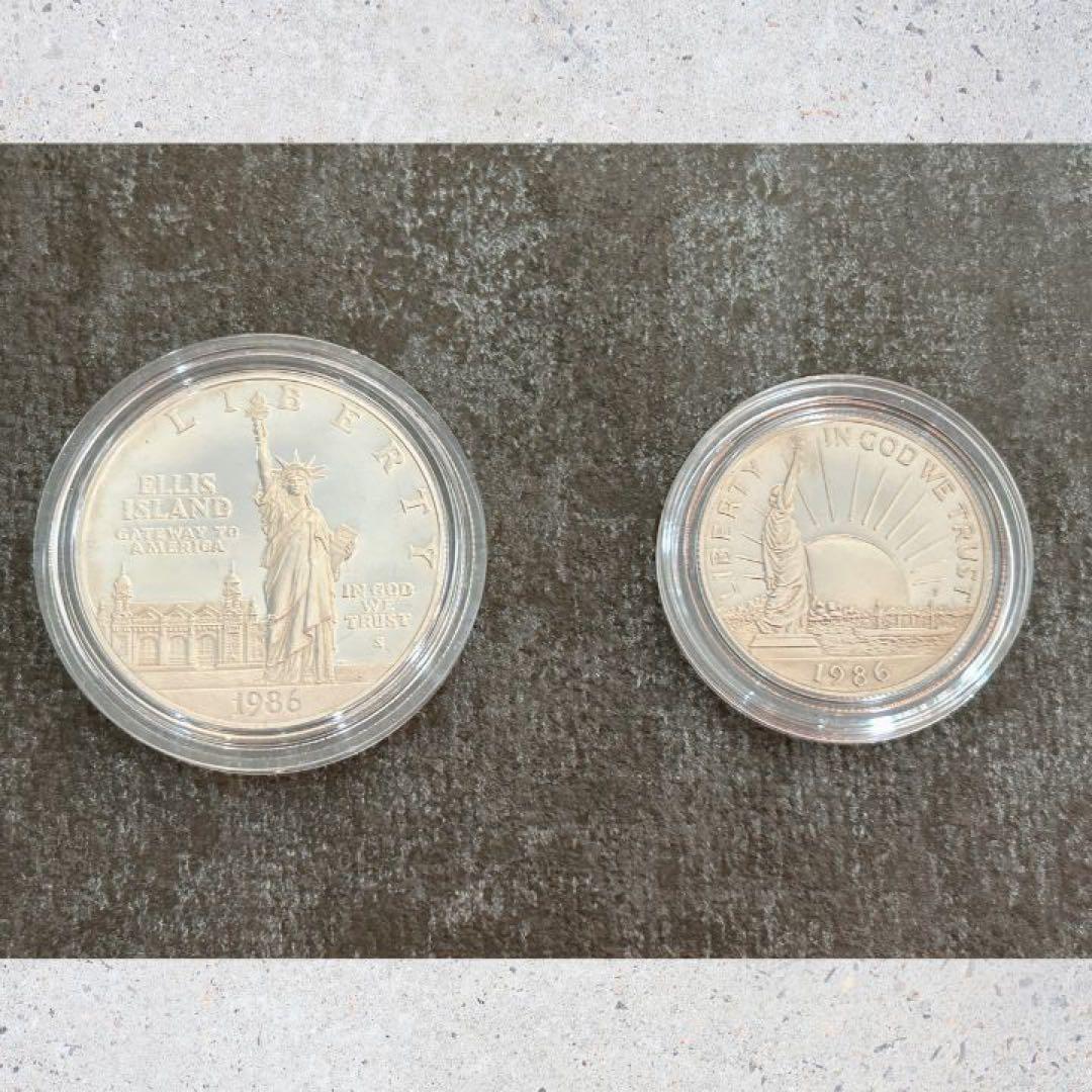 S　1986年 自由の女神 プルーフ記念銀貨セット