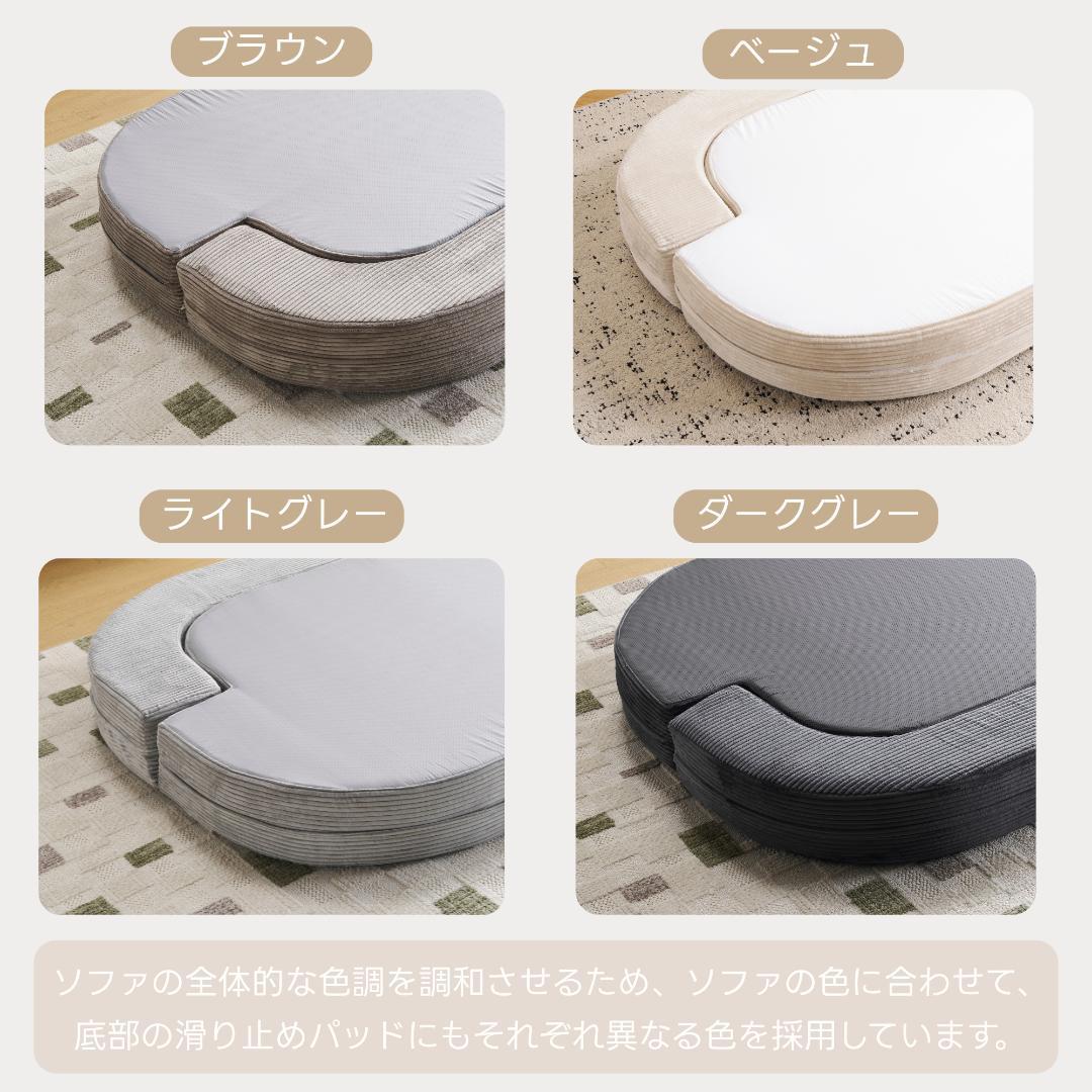 ソファベッド 2人掛け ローソファ 組立不要 クッション付 DARKGRAY