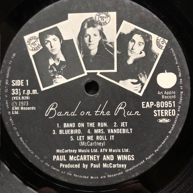 【LP】ウイングス『バンド・オン・ザ・ラン』ポール 名盤 d963y96