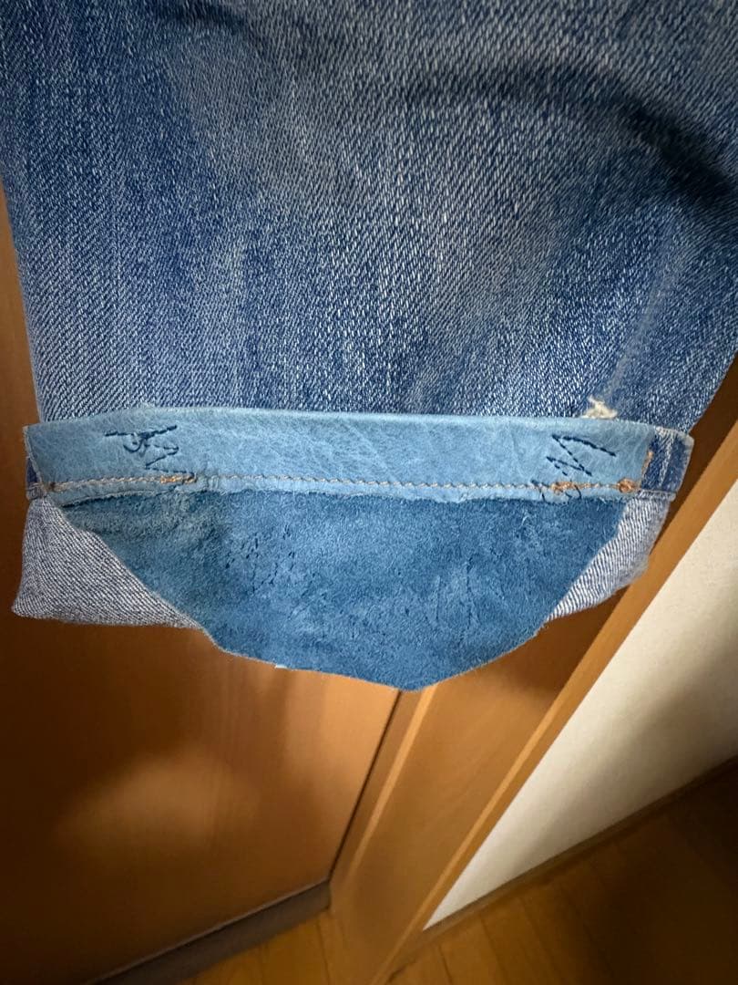 バックラッシュ　イサムカタヤマ　デニム　ダメージジーンズストレートデニム M