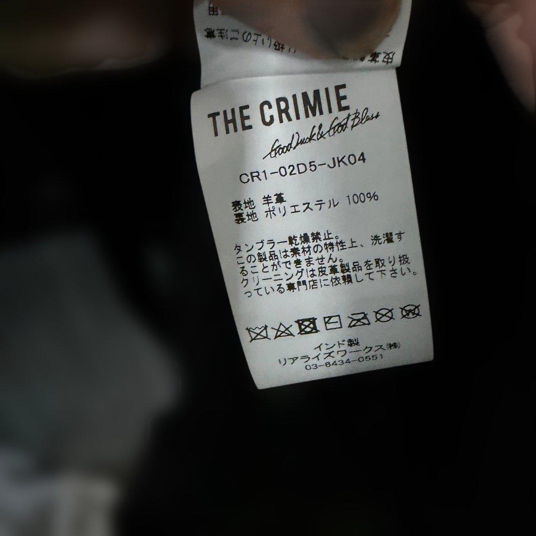 CRIMIE メンズ レザー ジャケット ブラック サイズL