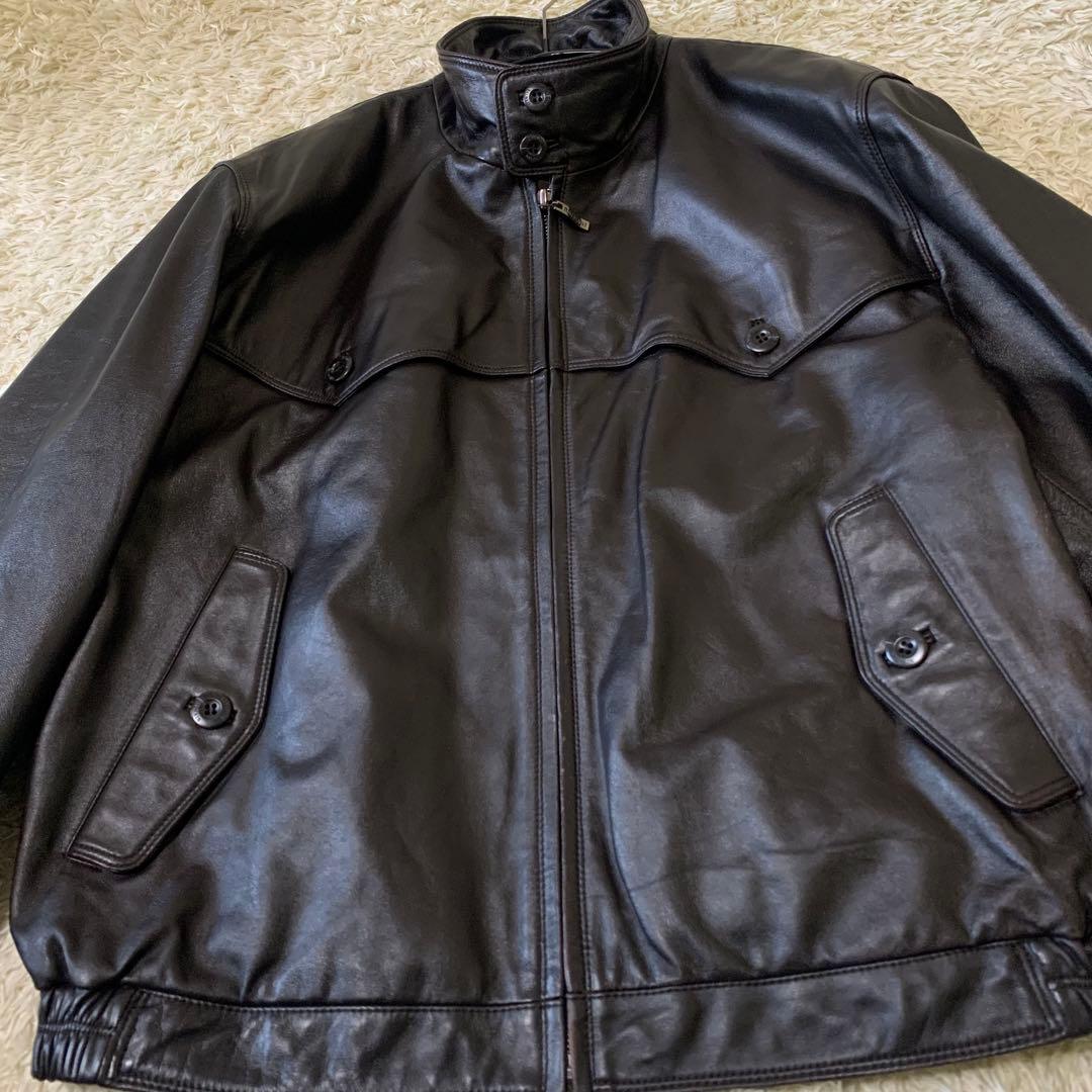 BALMAIN バルマン 羊革 レザージャケット 2L XL ダークブラウン