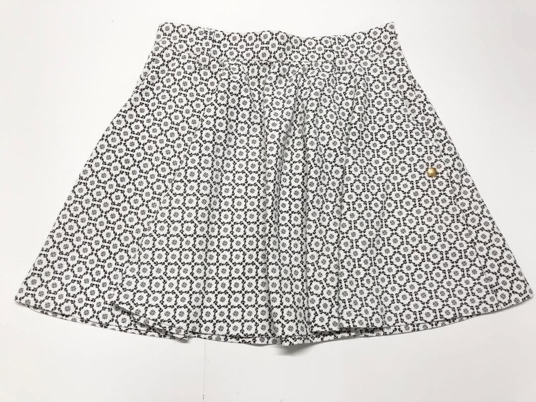 ○★新品未使用　St ANDREWS　アザミケルトプリントスカート　S　ホワイト