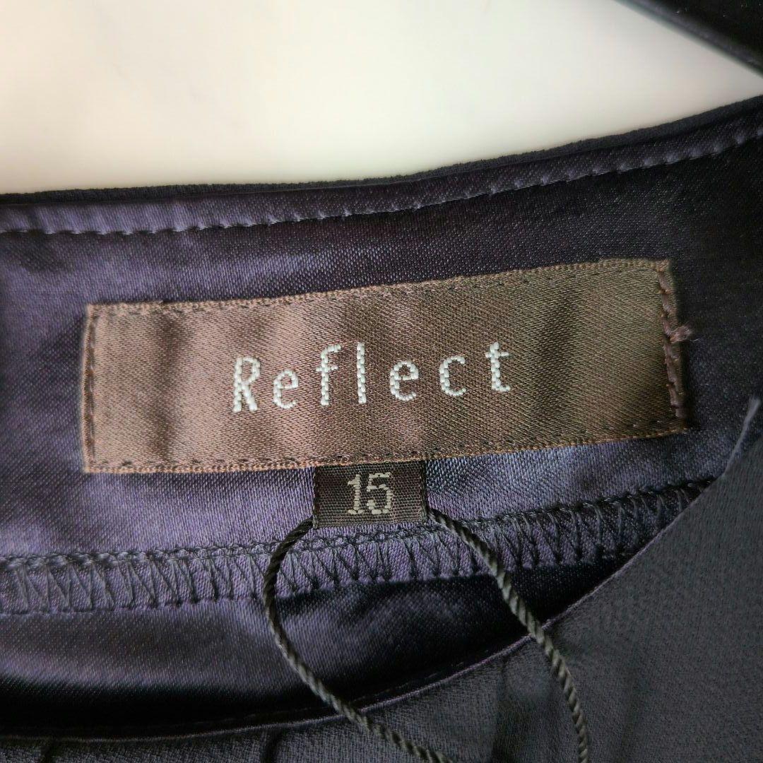 【新品】Reflect ワンピース プリーツ フォーマル 濃紺 15大きいサイズ