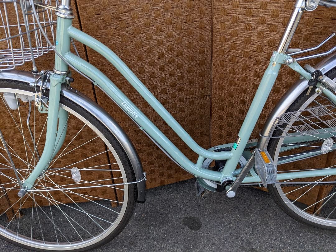 U052 美品 普通自転車 27インチ 6段変速 カギ付き