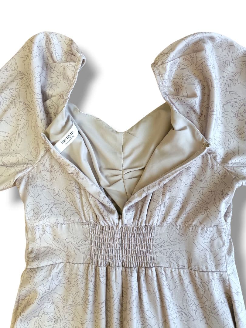 Her lip to　Rosa Ruched Satin Dress　ワンピース