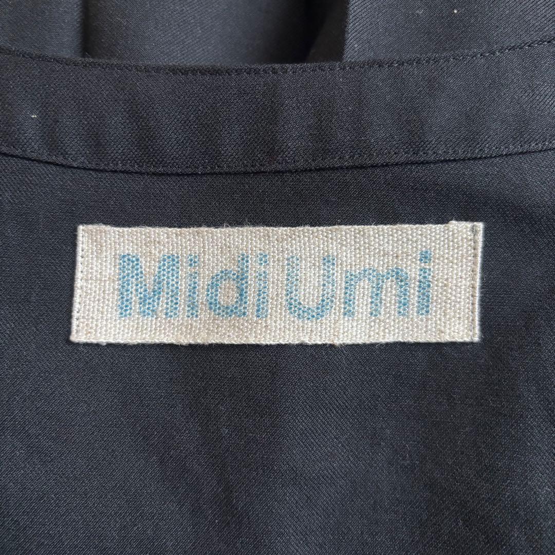 MidiUmi ブラックノースリーブドレス Aライン
