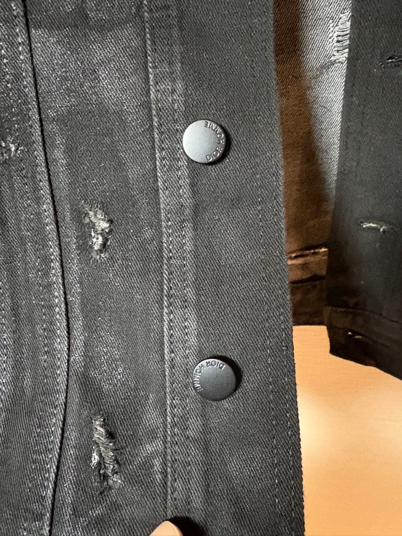 コーティング ダメージ デニム ジャケット dark opium homme
