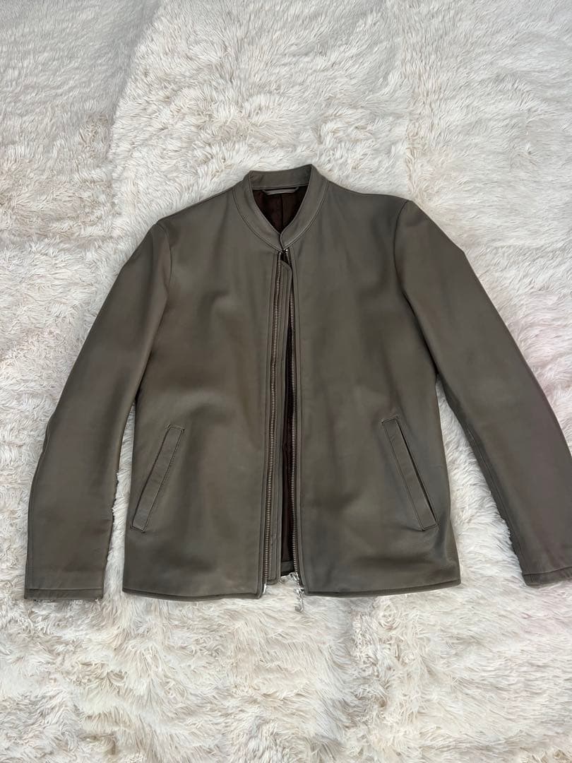 MEN'S MELROSE グレージュ　レザージャケット