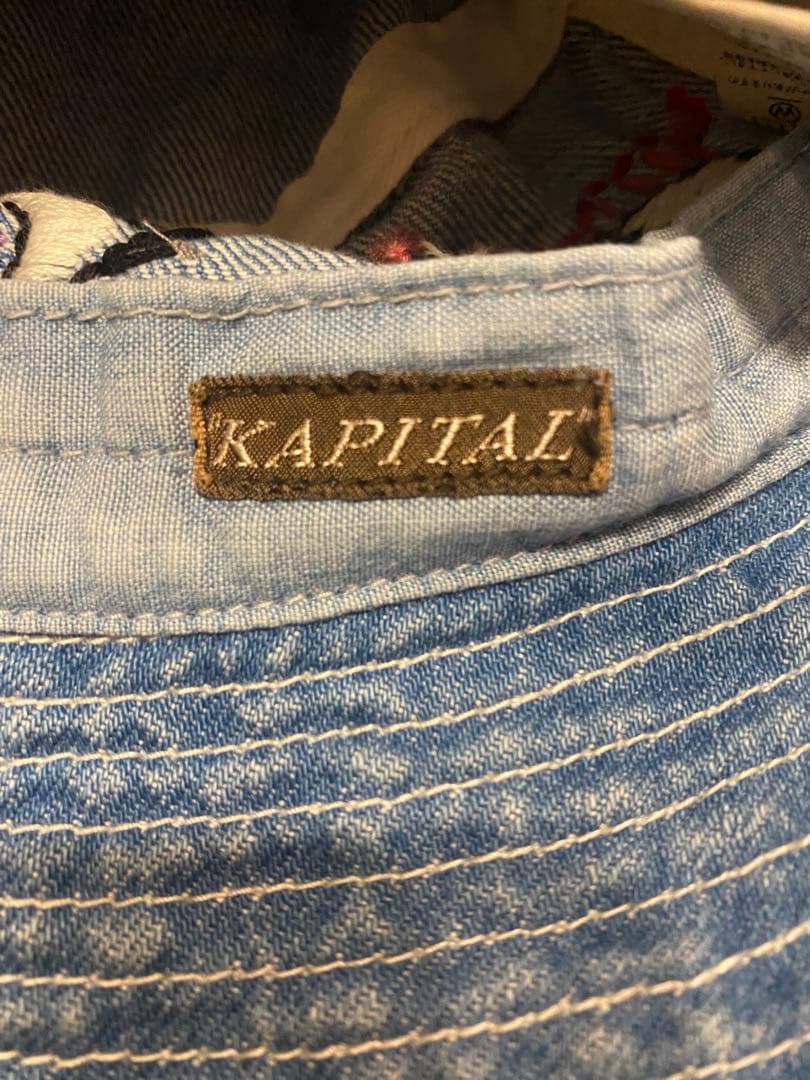 KAPITAL デニム バケットハット 目の刺繍