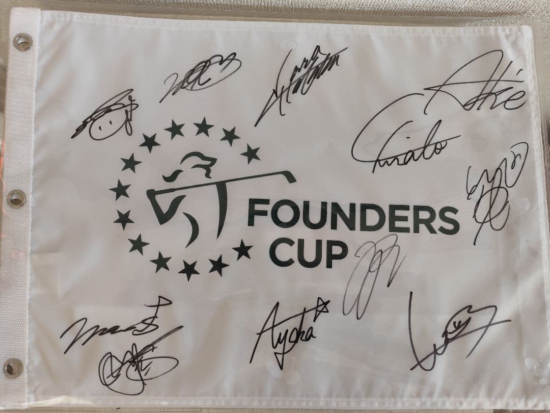 ★2025 LPGA ファウンダーズカップ 日本人選手12名サイン入りフラッグ