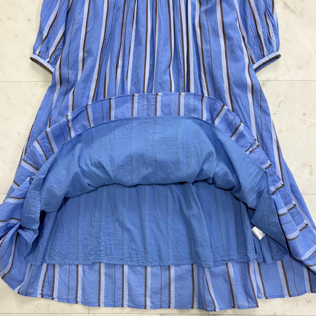 極美品✨ヌキテパ　コットンボイル ストライプワンピース　完売品　2023SS