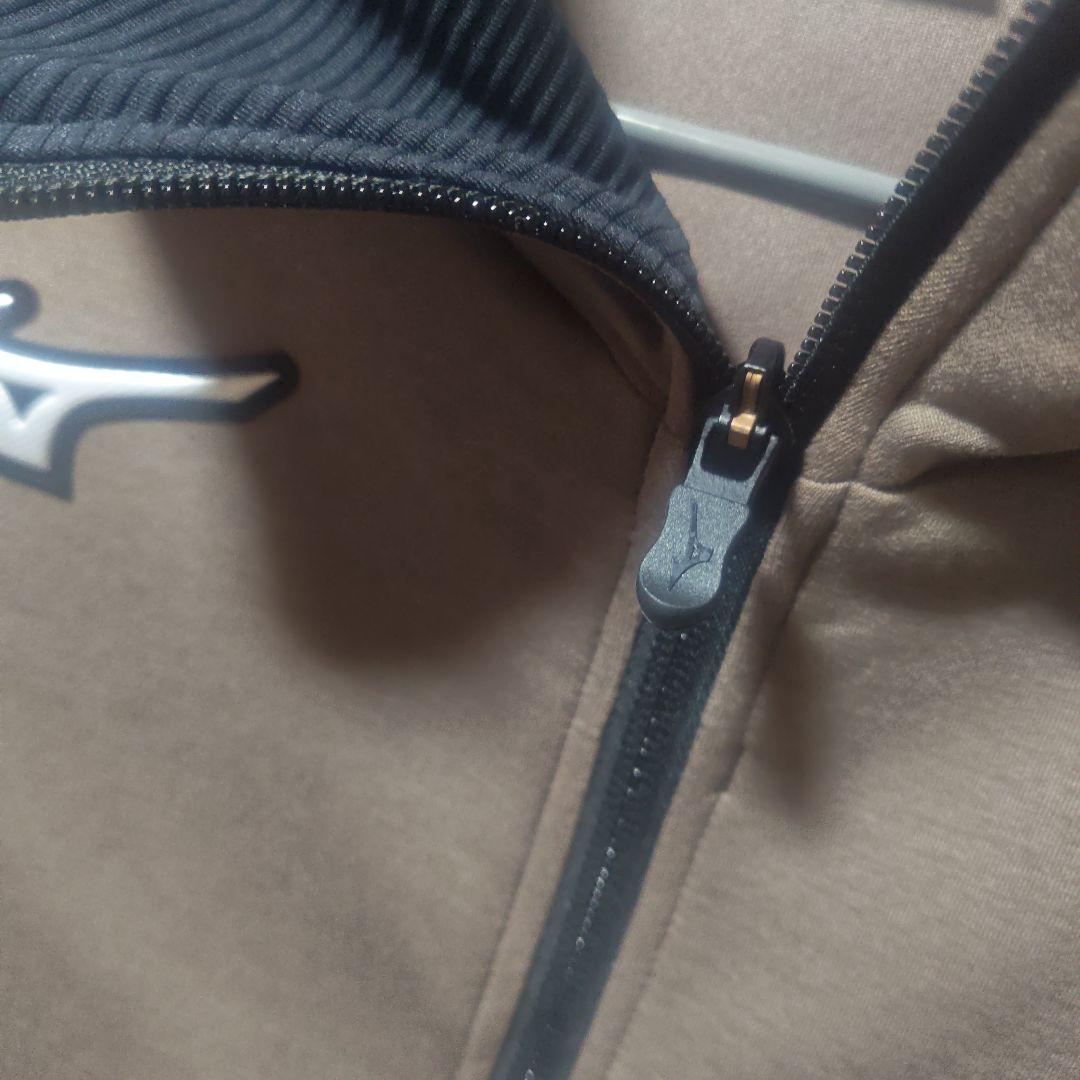 Mizuno フード付きジャケット ブラウン