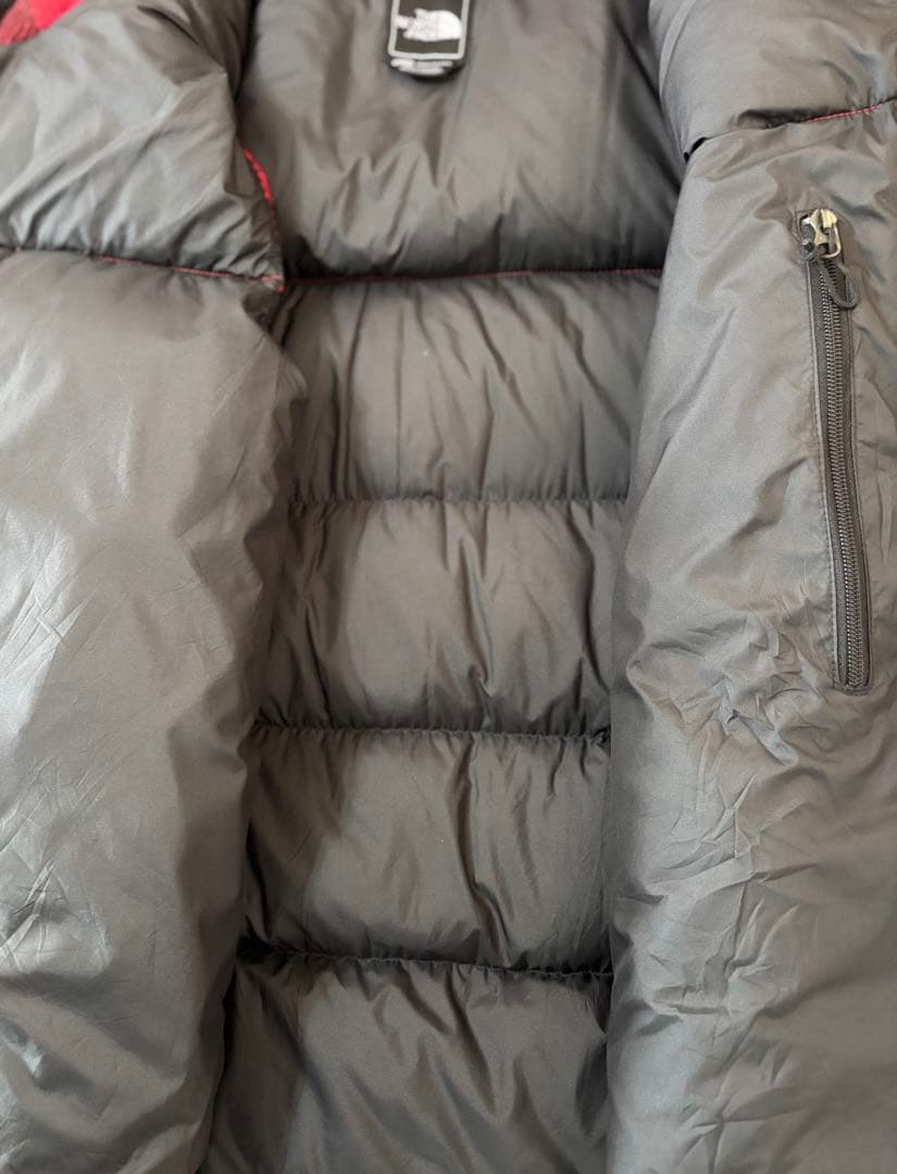THE NORTH FACE 刺繍ロゴ チェック柄 700フィル　ダウンベスト