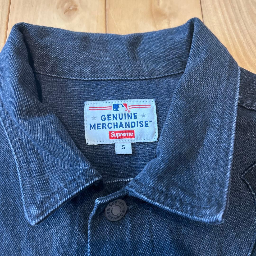 Supreme Yankees エンボス デニム ジャケット S