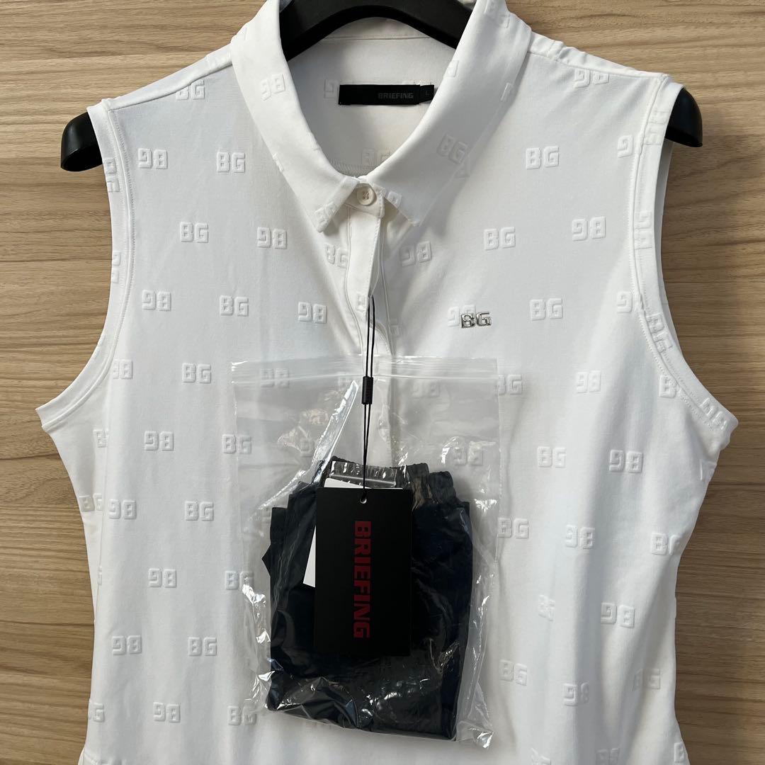 新品★38,500円 L BRIEFINGゴルフ ワンピース ノースリーブポロ