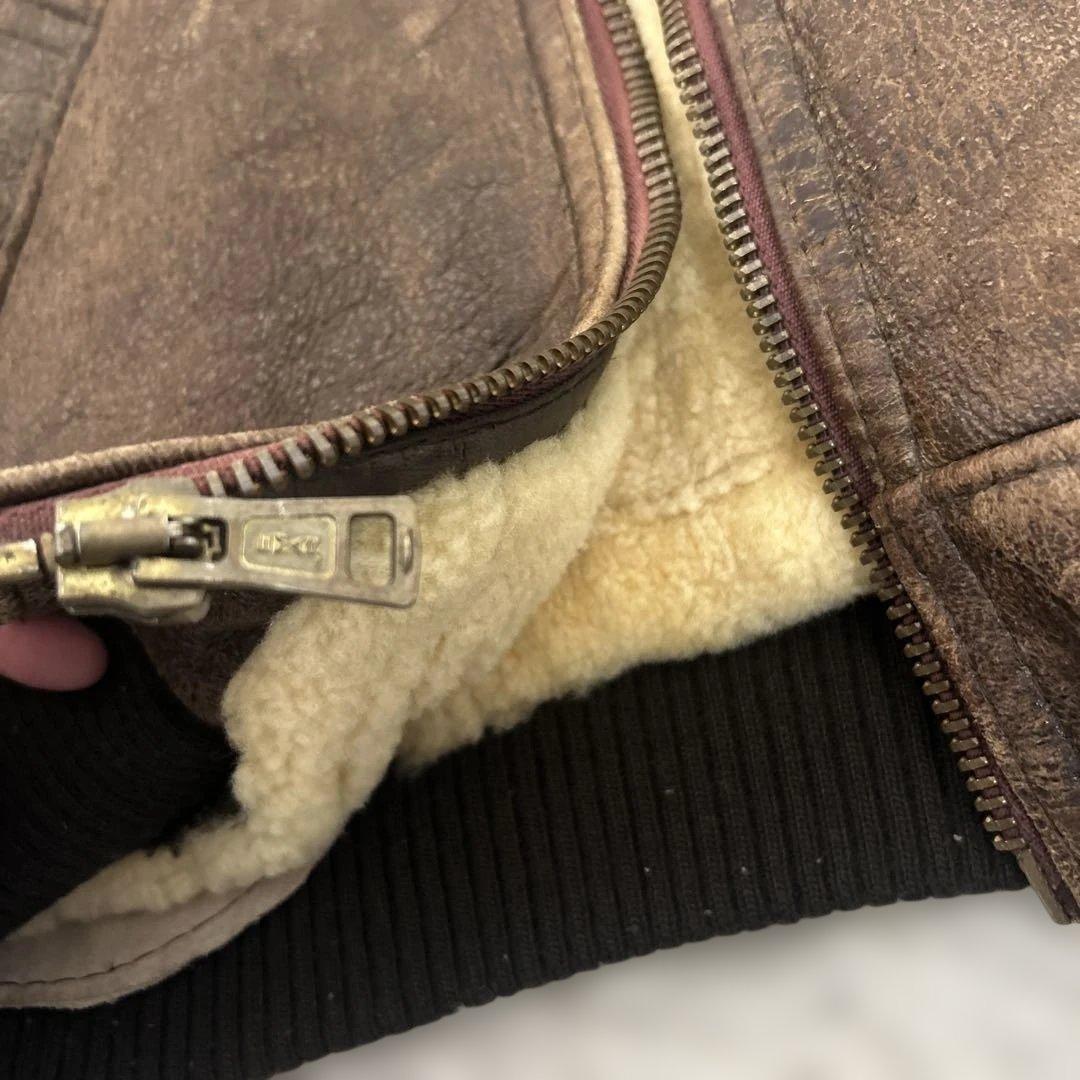 希少　ビンテージ USA製 B-6 US SHEEPSKIN Lサイズ程度