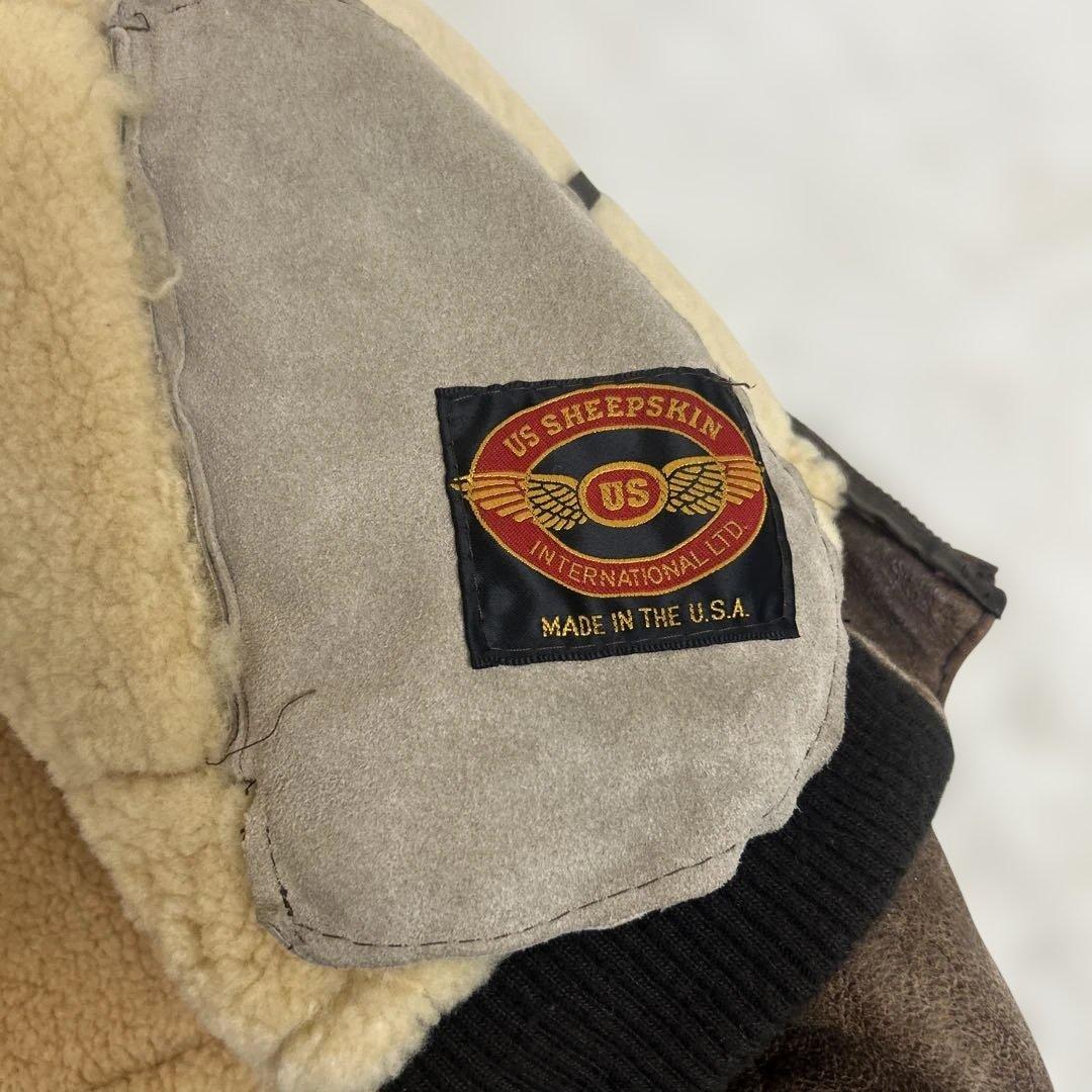 希少　ビンテージ USA製 B-6 US SHEEPSKIN Lサイズ程度