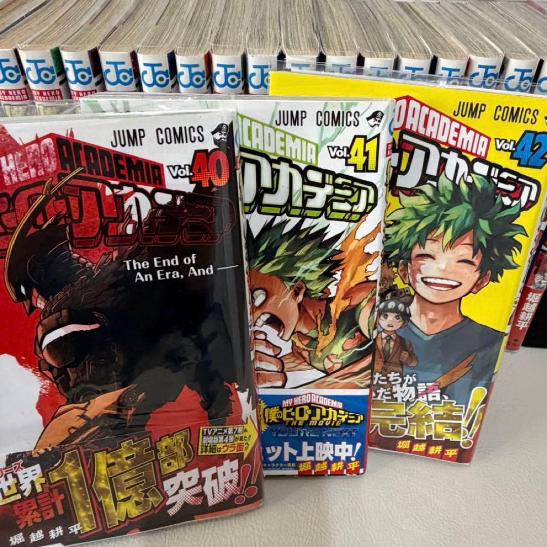 漫画コミックス　僕のヒーローアカデミア 全巻セット1巻〜42巻透明ブックカバー付