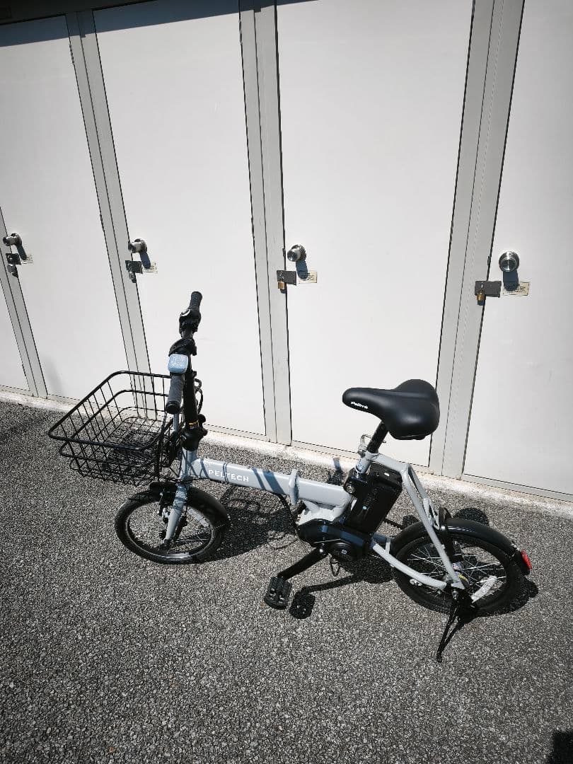 PELTECH 電動アシスト自転車 シティタイプ 前カゴ付き