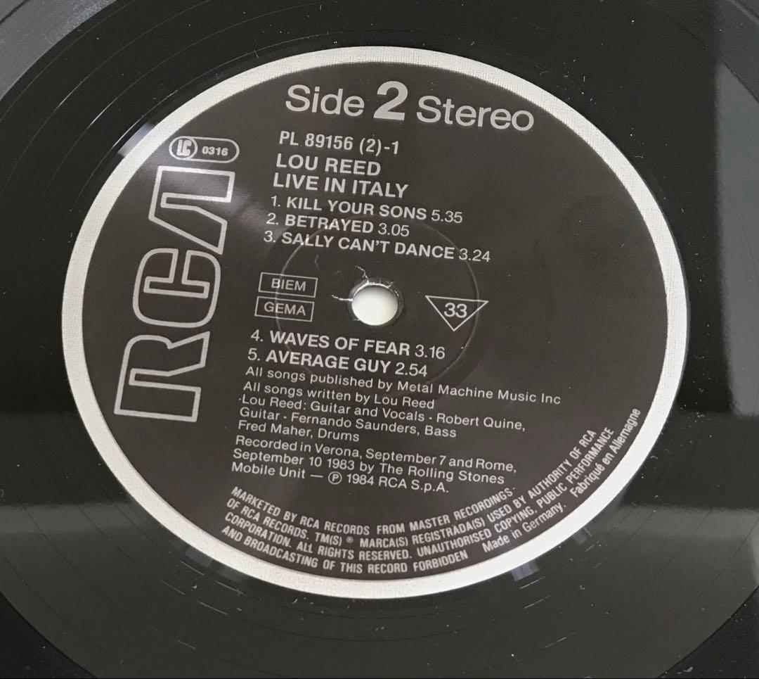 ◾️高音質️GEオリジナル盤■LOU REED / ルーリード■Live In It