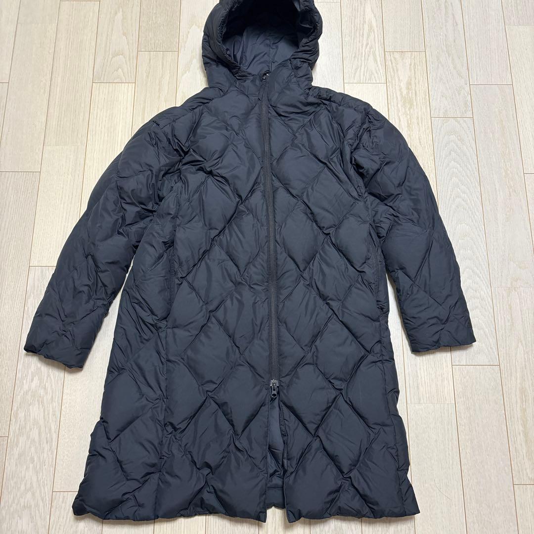 【美品】アディダス adidas ブラック ロング ライトダウン ジャケット