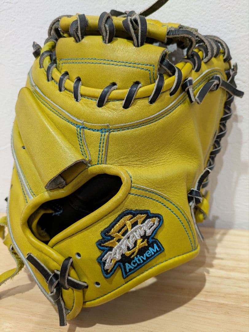 【とと】ActiveM×要ミット イエロー 硬式野球グローブ　高校野球対応