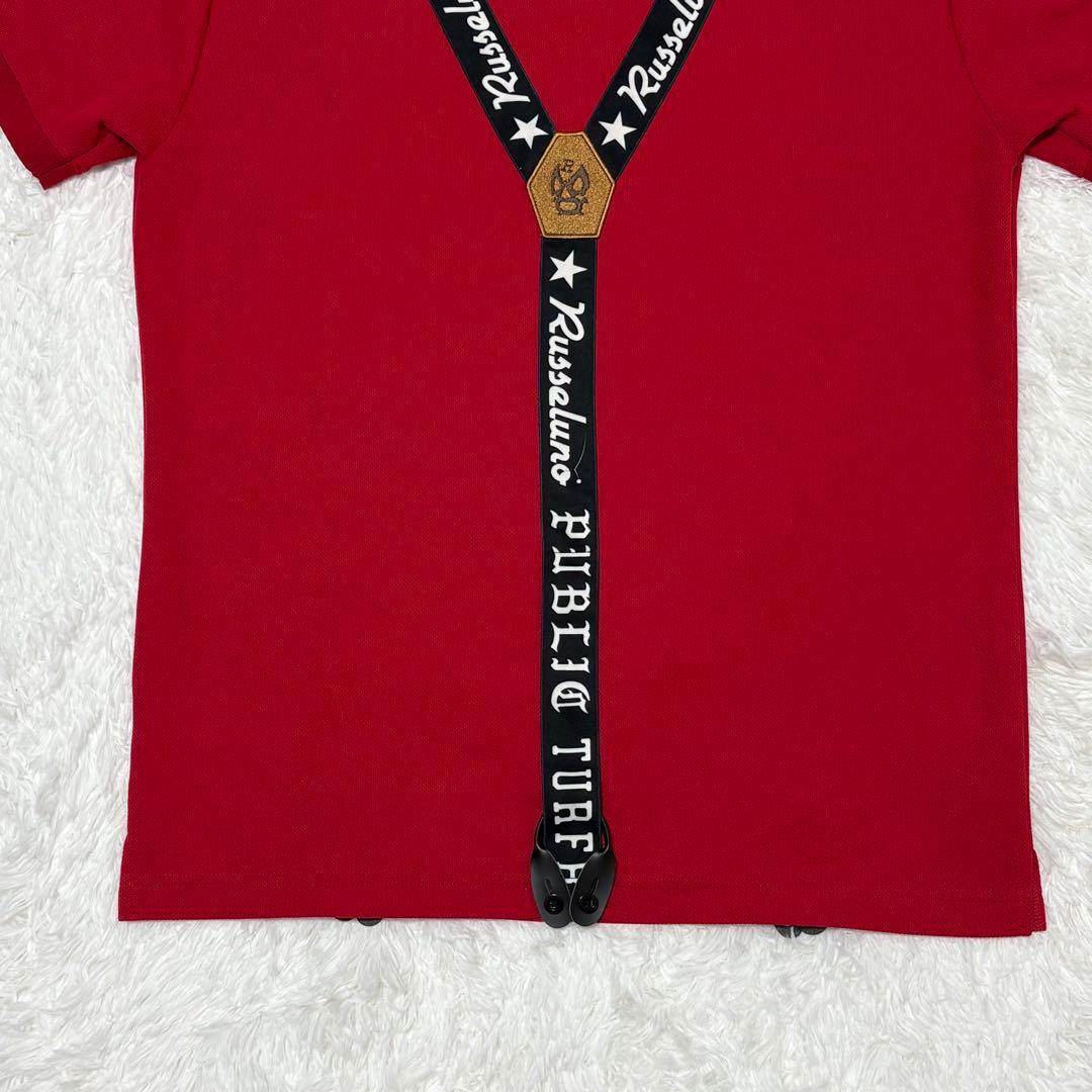 ラッセルノ　メンズ　ゴルフウェア　半袖ポロシャツ サスペンダー風 6(XL)
